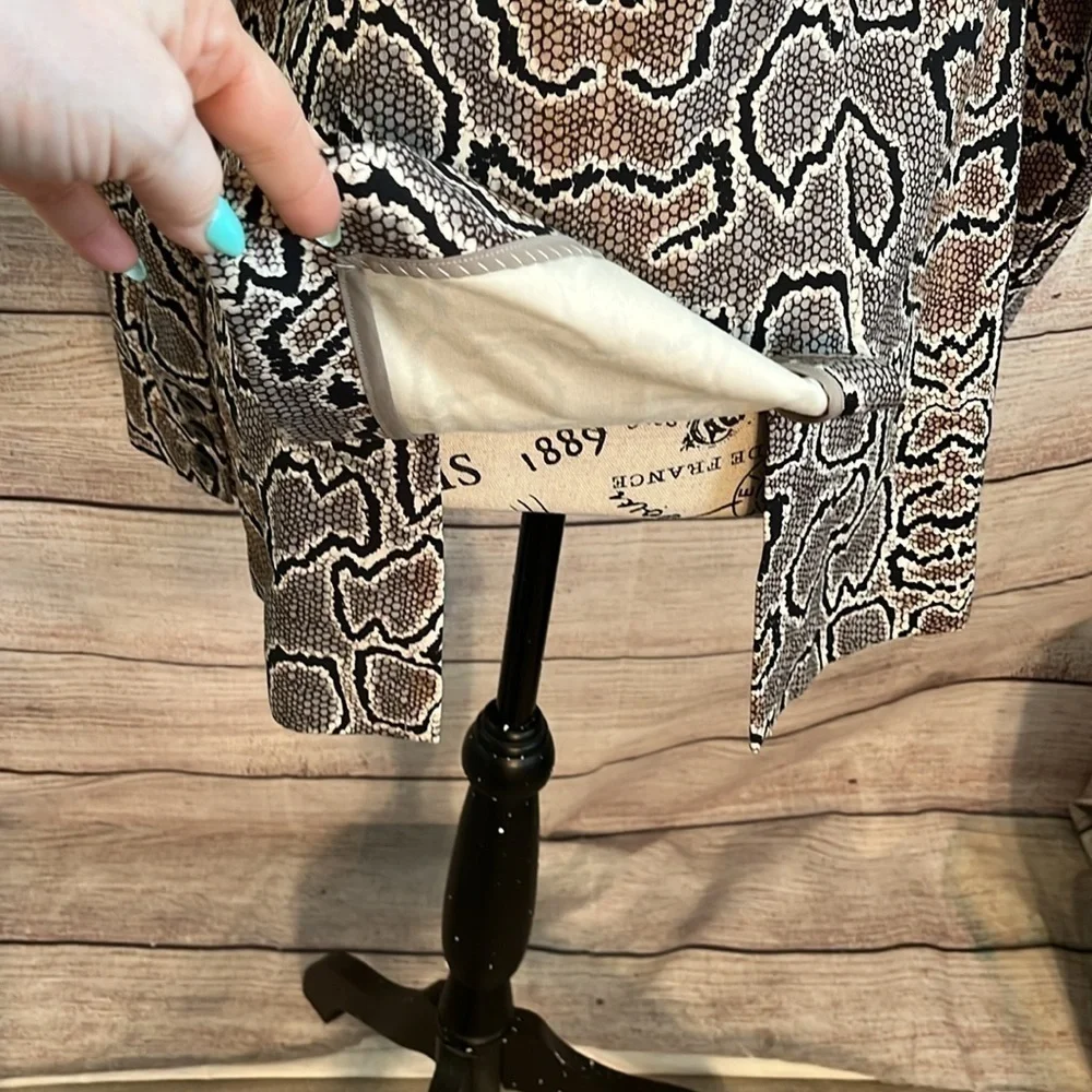 Cabi Python Blazer Double Breasted Samantha Size 8 Lined